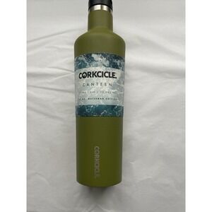 Corkcicle 25 Oz Waterman Edition Tumbler Green Stainless Steel Non Slip Bottom